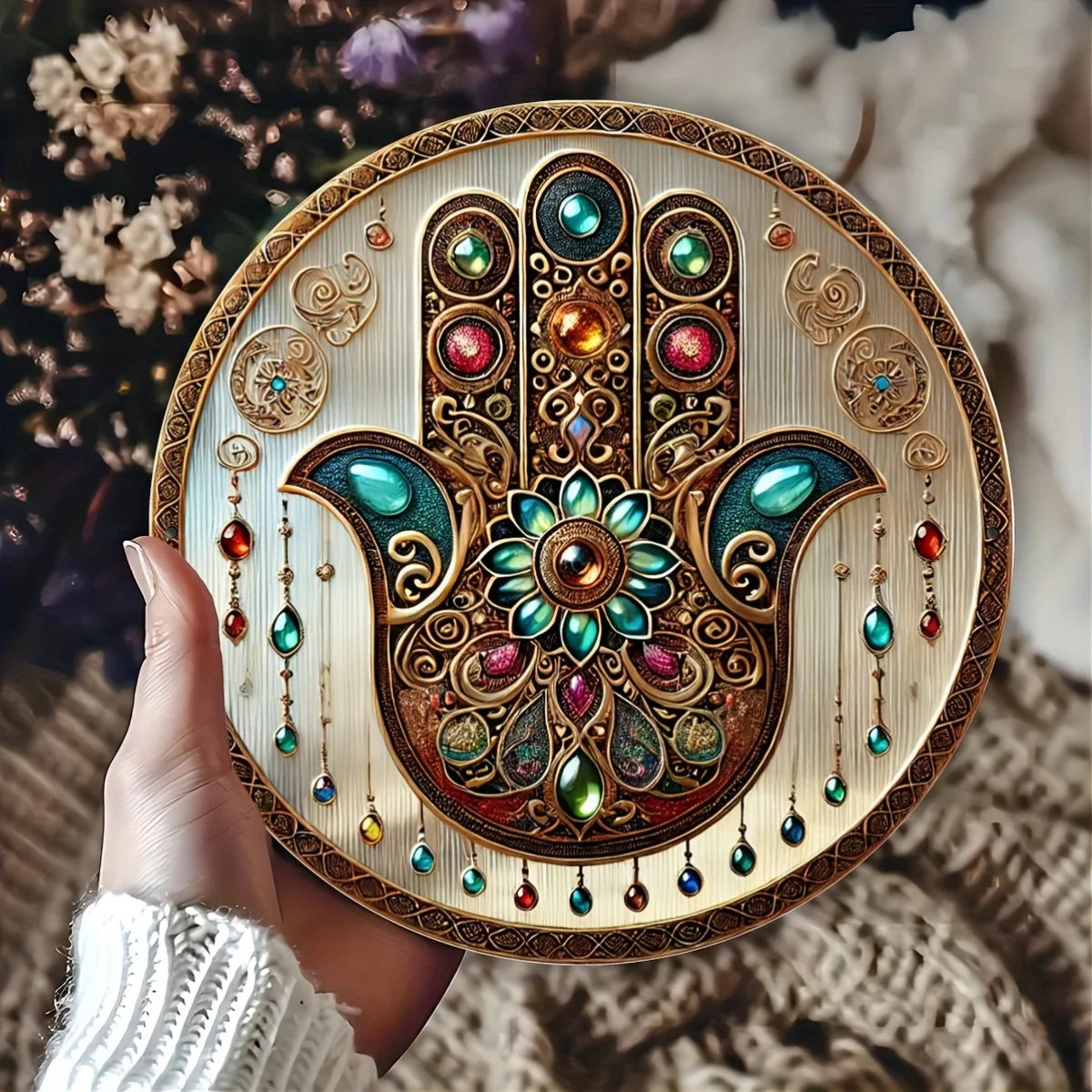 Bohemian Gem Hand Aluminum Sign