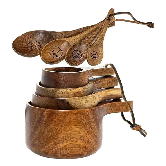 4 pcs Wooden Measuring Cup Or Spoon Set