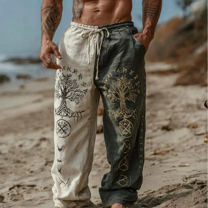 Men's Viking Totem  Printed Casual Pants