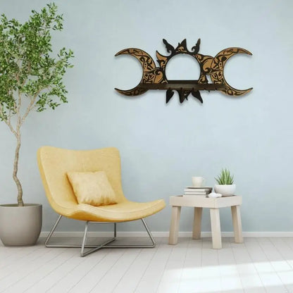 Sun and Moon Shelf for Crystals