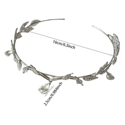 Forest Elf Leaf Shaped Rhinestone Headband