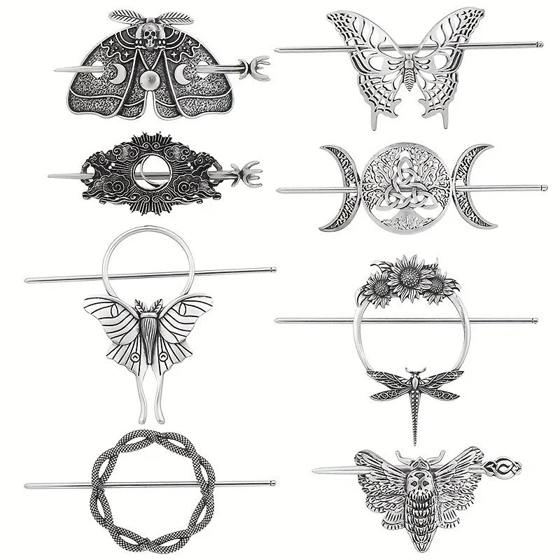 Elegant Viking Retro Crescent Cloud Hair Clip