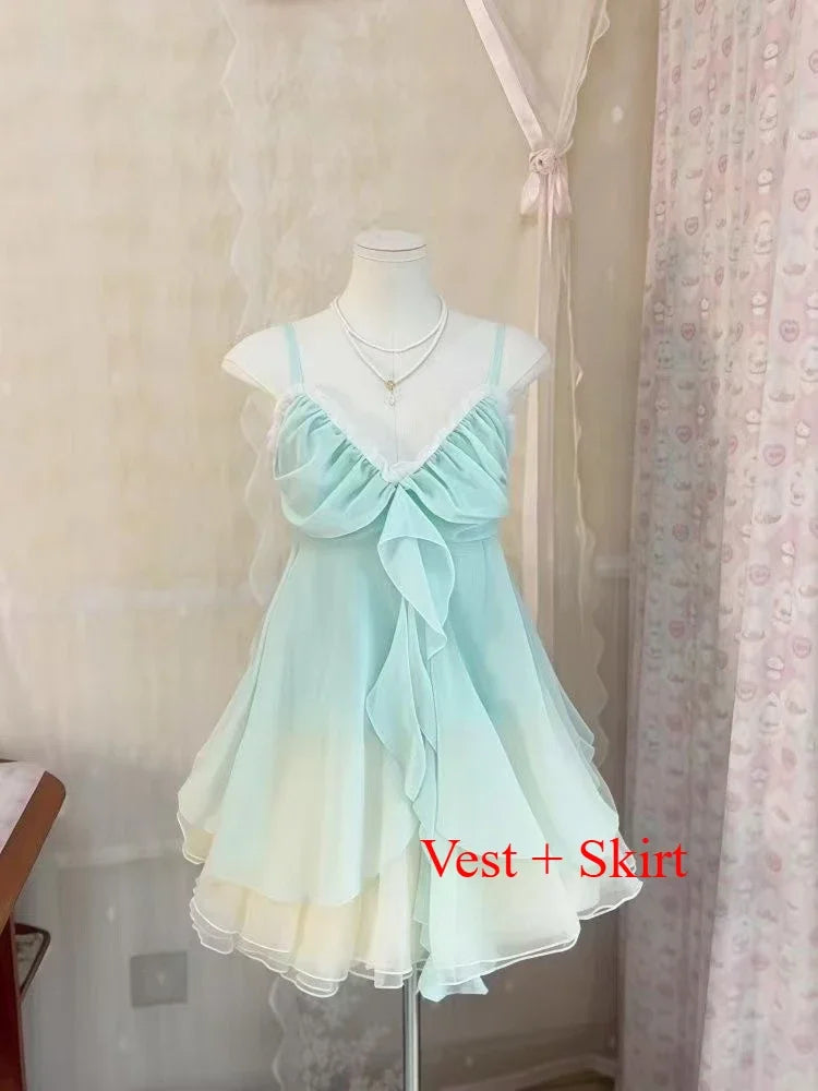 3 Piece Set Woman Aesthetics Fashion