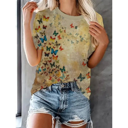 Butterfly Pattern T-Shirt