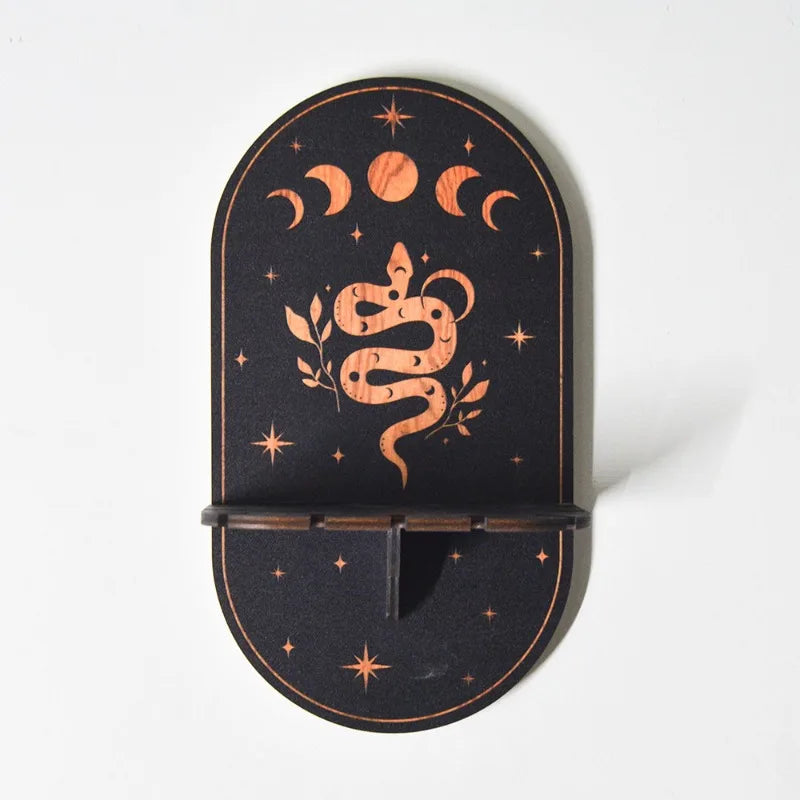 Bohemian Three-dimensional Wood Crystal Shelf