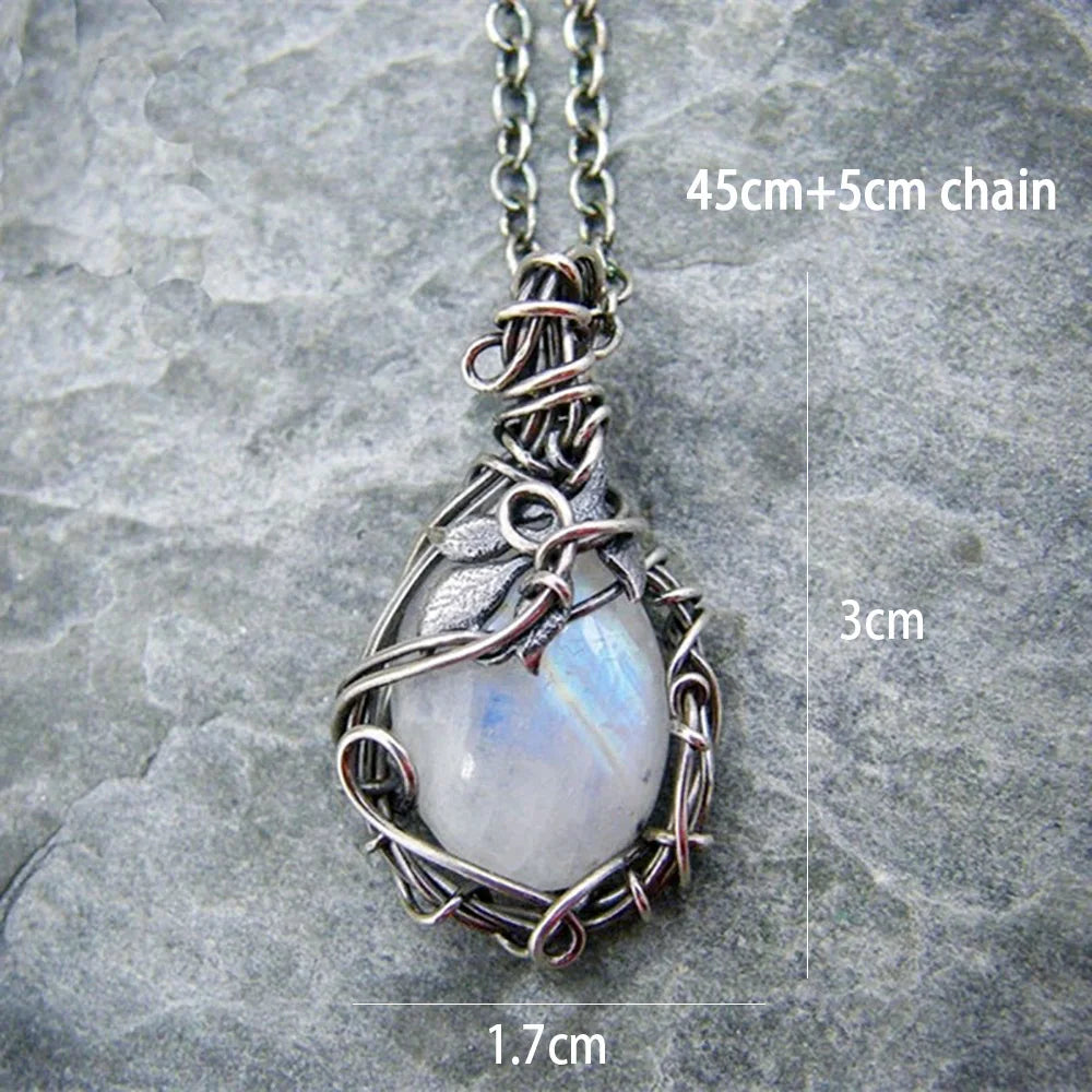 Moonstone Antique Pendant Necklace