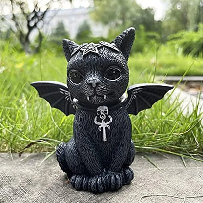 Mysterious Cute Cat Witch Figurine