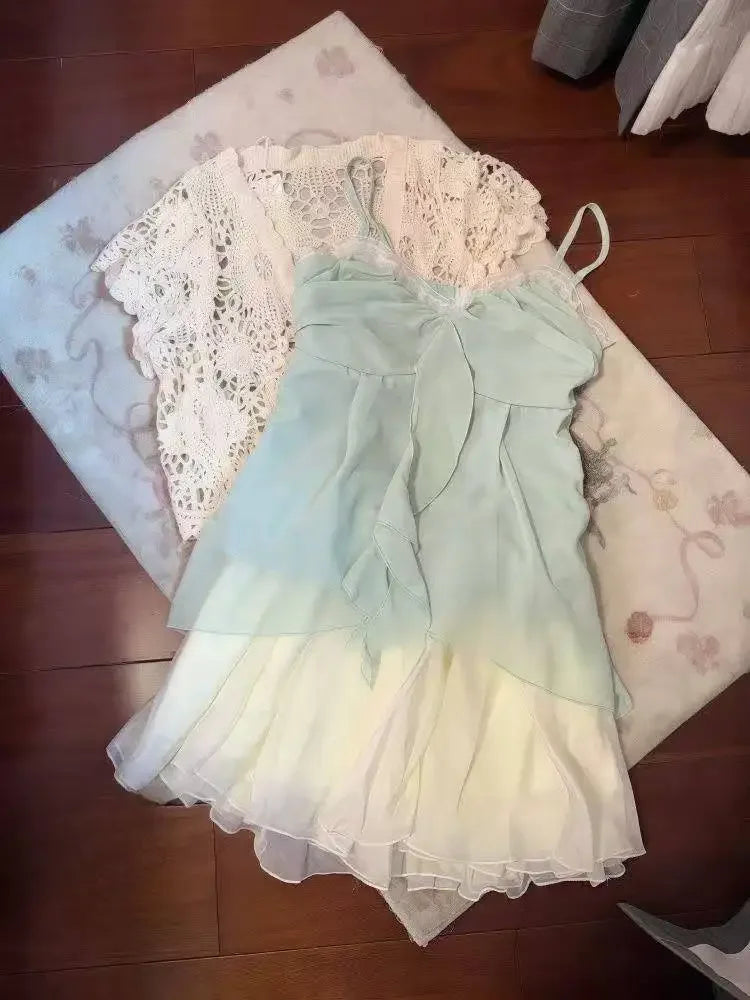 3 Piece Set Woman Aesthetics Fashion