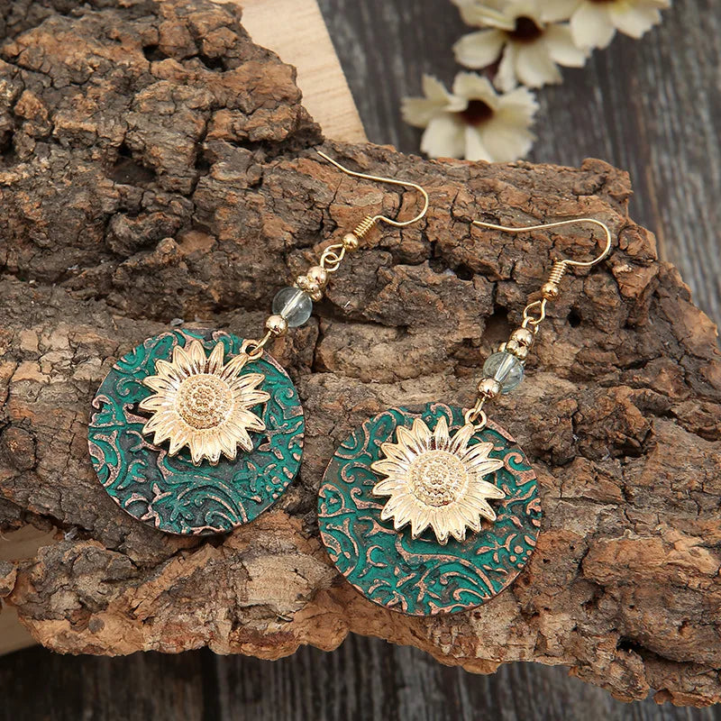 Boho Sunflower Earrings
