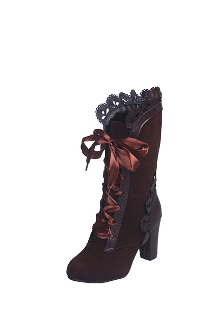 Women's Medieval Leather Ankle Boots