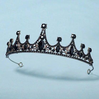 Black Crystal Rhinestone Tiaras