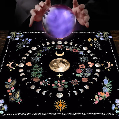 Moonlight Flower Tarot Table Cloth