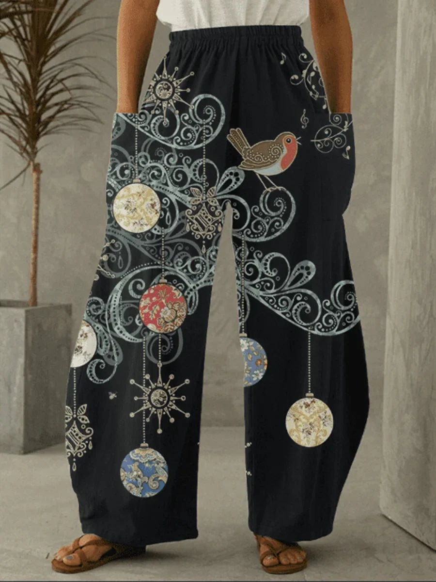 Galaxy Moon Stars Full Length Wide Leg Pants