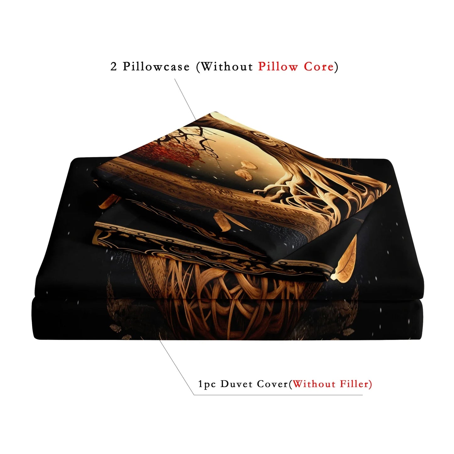3pcs Set Tree of Life Mystical Print Duvet Cover