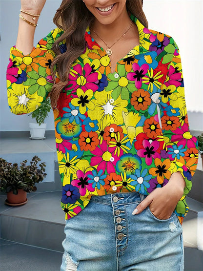 Loose-Fitting Top - Fashionable Casual Women's Shirt