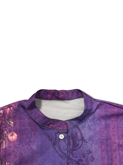 Western Style Geometric Print Three-Quarter Sleeve Women's Blouse