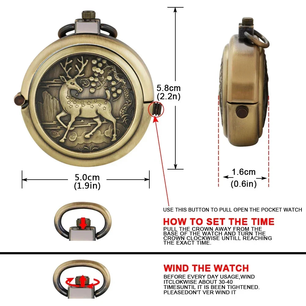 Manual Mechanical Pocket Watch