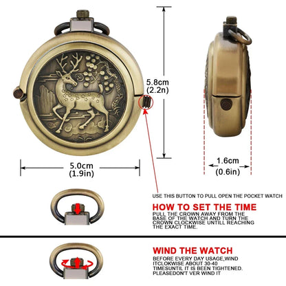 Manual Mechanical Pocket Watch