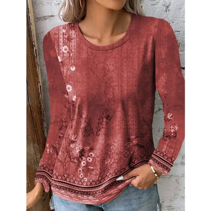 Women's T-shirt 3D Gradient Floral Print