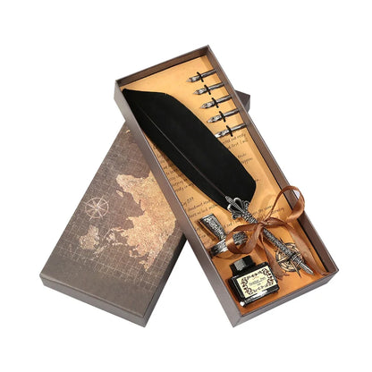Feather Dip Pen Kit Antique