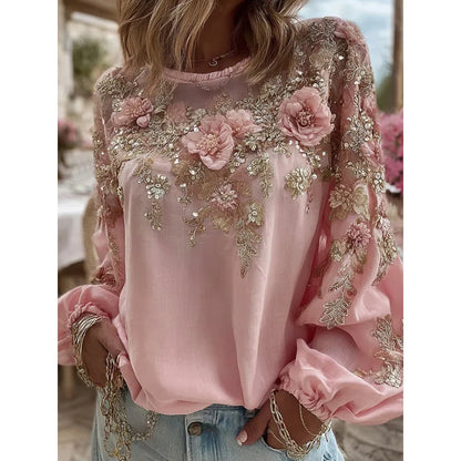 Bohemian round Neck Women's T-shirt