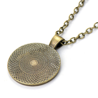 Vintage Round Butterfly Fairy Glass Dome Pendant