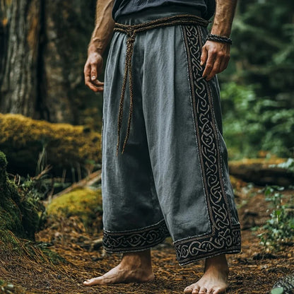 Men's Viking Retro Nordic Gods' Casual Straight Leg Pants