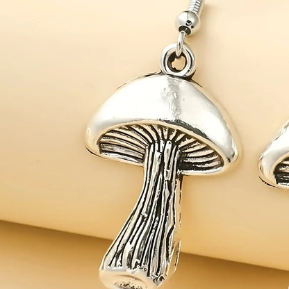 Vintage Mushroom Pendant Earrings