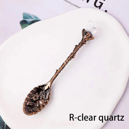 Natural Crystal Tumbled Stone Spoon