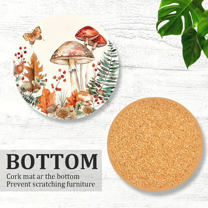 6-Piece Enchanted  Mushroom Coaster Set