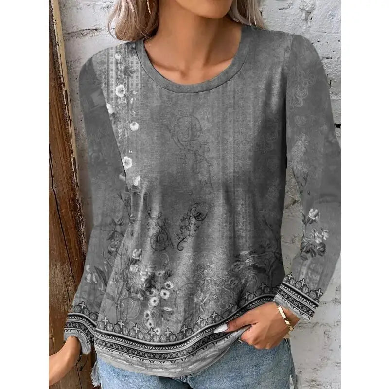 Women's T-shirt 3D Gradient Floral Print