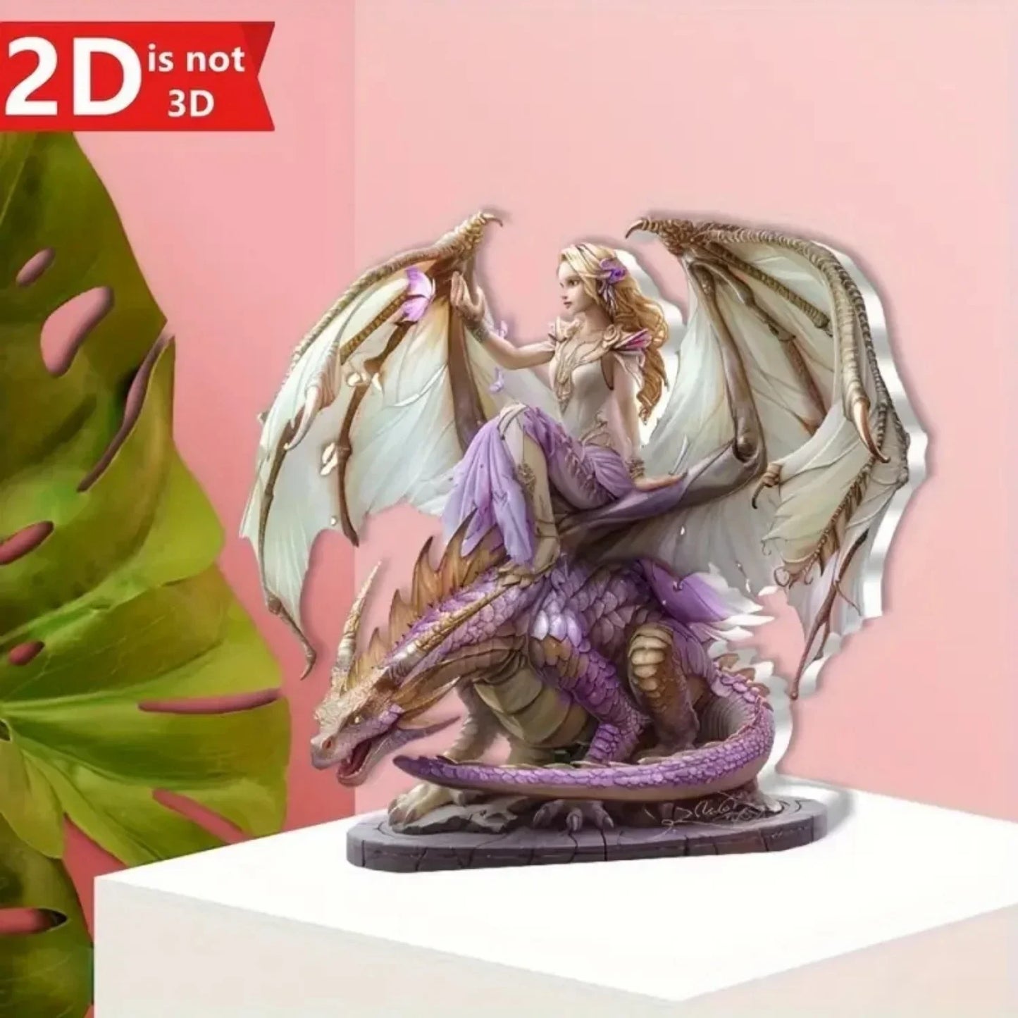 Acrylic Flower Elf &Dragon Table Decoration