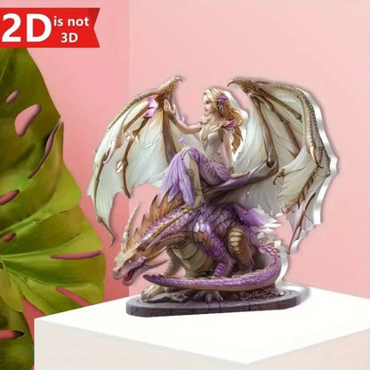 Acrylic Flower Elf &Dragon Table Decoration