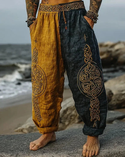 Men's Viking Totem  Printed Casual Pants