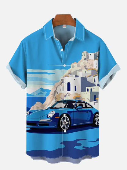 1970S-1980S Vintage Printed Short Sleeve Shirt