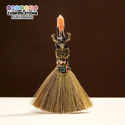 Natural Crystal Stone Point Magic Broom