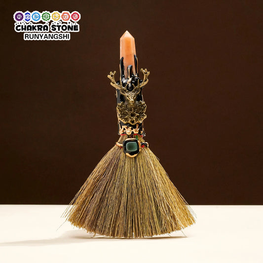 Natural Crystal Stone Point Magic Broom