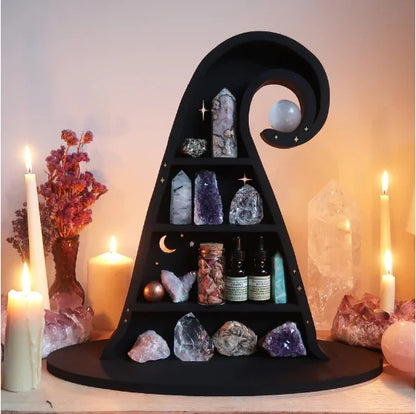 Vintage Witch Hat Crystal Shelf