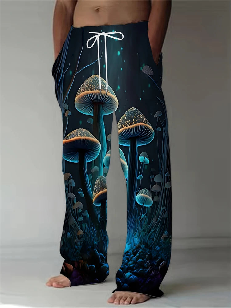 Beach Pants Men's 3D Mushroom Pattern
