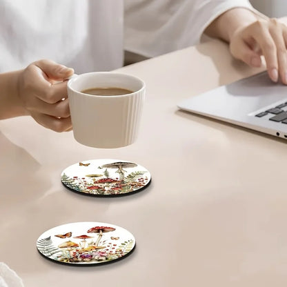 6-Piece Enchanted  Mushroom Coaster Set