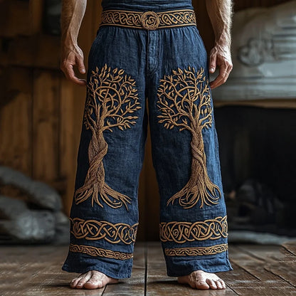 Men's Viking Retro Nordic Gods' Casual Straight Leg Pants