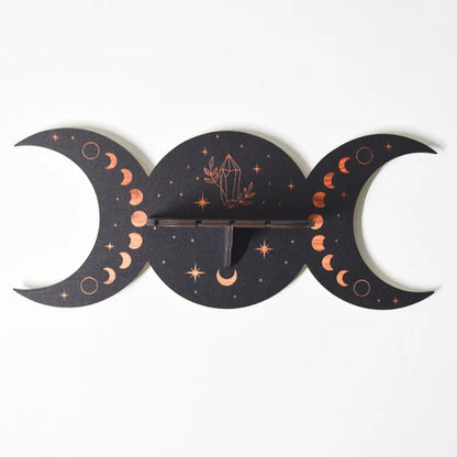 Bohemian Three-dimensional Wood Crystal Shelf