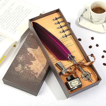 Feather Dip Pen Kit Antique