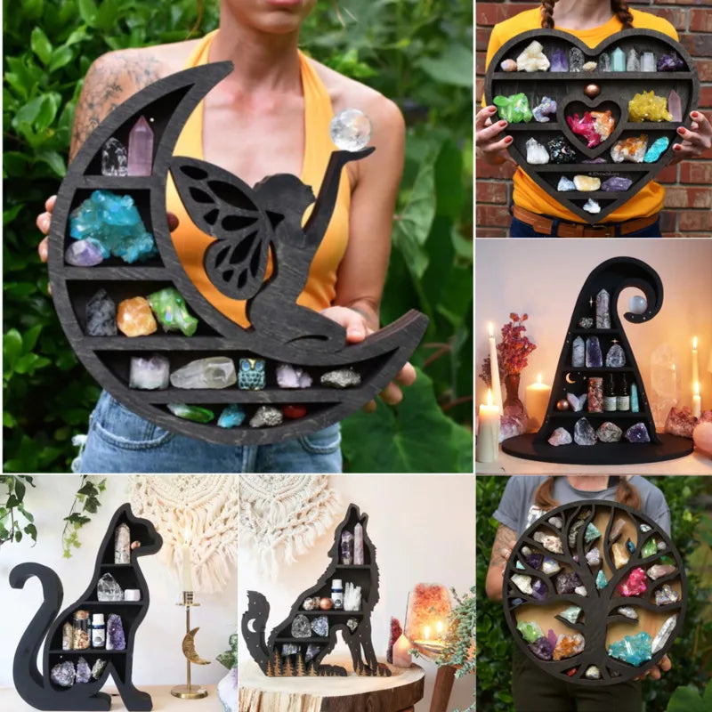 Vintage Witch Hat Crystal Shelf