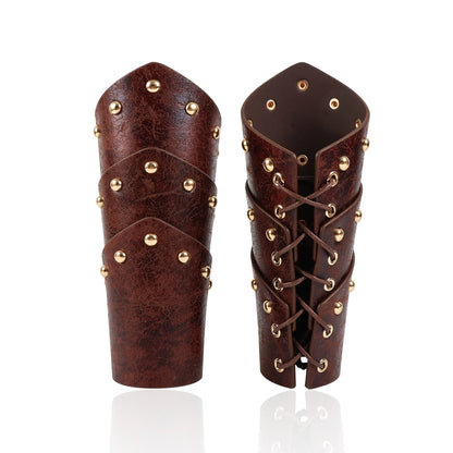 Medieval Leather Armor Arm Warmers