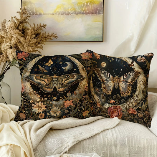 Country Charm Butterfly Throw Pillow Cover