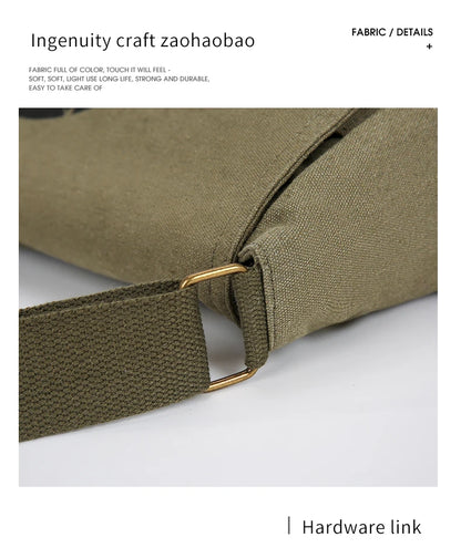 Shoulder Bag Vintage Canvas Moth Butterfly Print Large Capacity