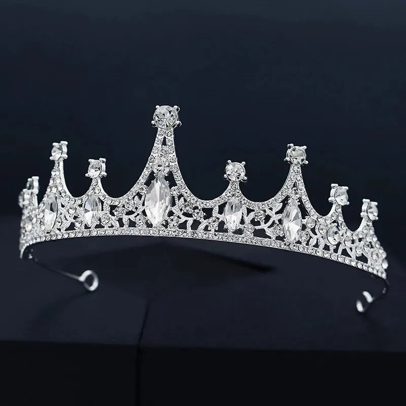 Black Crystal Rhinestone Tiaras