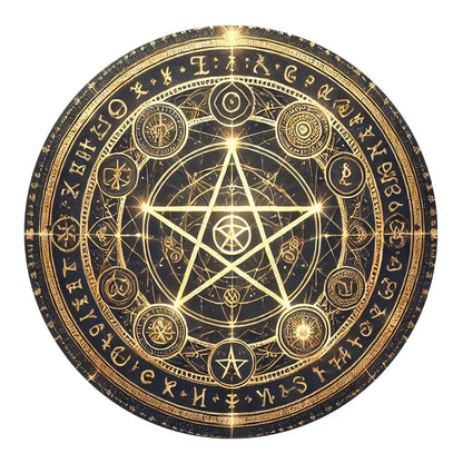 Vintage Witchcraft Pentagram Aluminum Sign