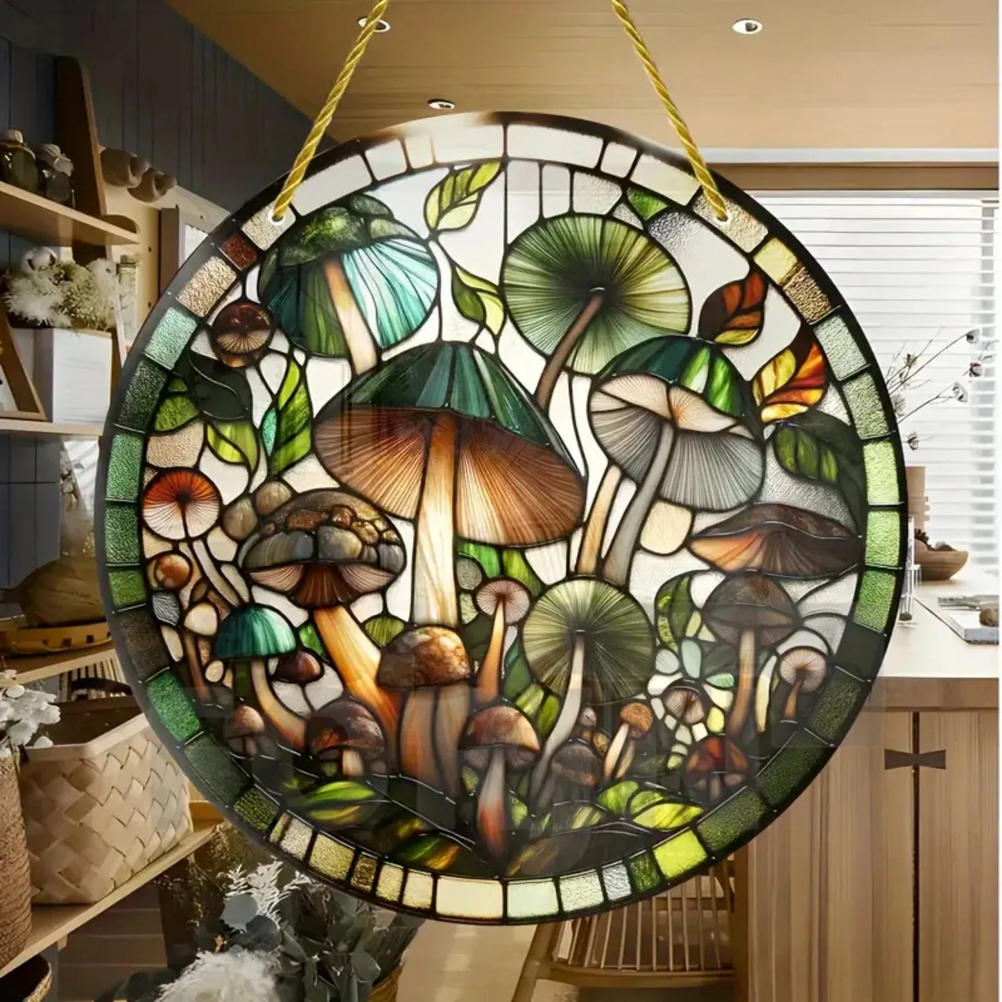 Acrylic Mushroom Suncatcher